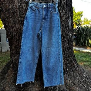 Classic Blue Wide-Leg Women Jeans Sz:25